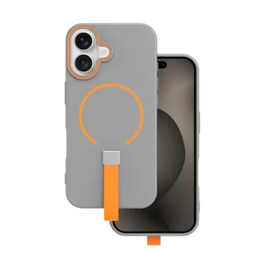 Coque LOOP STRAP MAG pour iPhone 17 / iPhone 18 avec sangle et MagSafe Gris