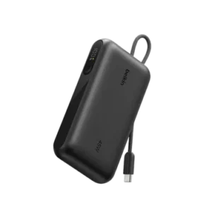 Belkin UltraCharge Batterie externe 10 000 mAh 45W USB-C PD USB-A avec câble intégré Noir
