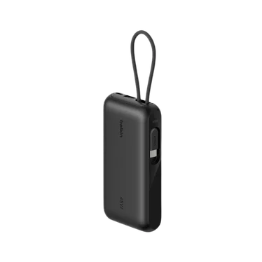 Belkin UltraCharge Batterie externe 10 000 mAh 45W USB-C PD USB-A avec câble intégré Noir – Image 3