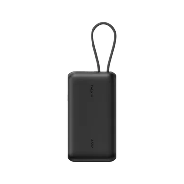 Belkin UltraCharge Batterie externe 10 000 mAh 45W USB-C PD USB-A avec câble intégré Noir – Image 5