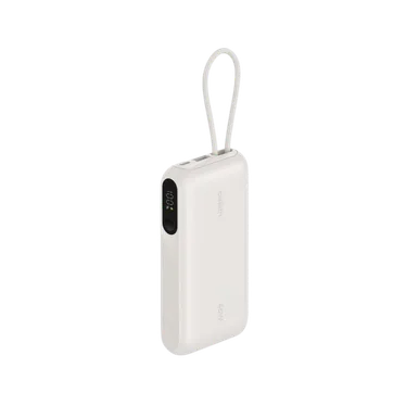 Belkin UltraCharge Batterie externe 10 000 mAh 45W USB-C PD USB-A avec câble intégré Sable – Image 4