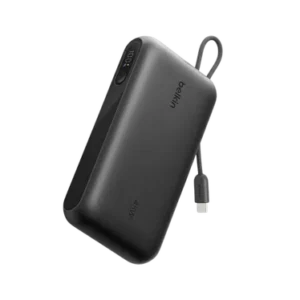 Belkin UltraCharge Batterie externe 20 000 mAh 45W USB-C PD USB-A avec câble intégré Noir