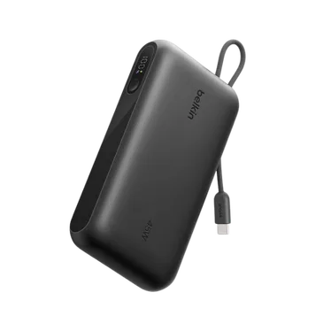 Belkin UltraCharge Batterie externe 20 000 mAh 45W USB-C PD USB-A avec câble intégré Noir