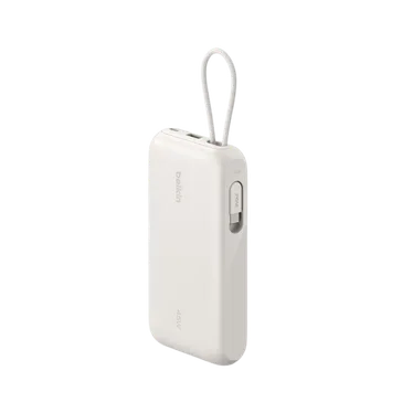 Belkin UltraCharge Batterie externe 20 000 mAh 45W USB-C PD USB-A avec câble intégré Sable – Image 3