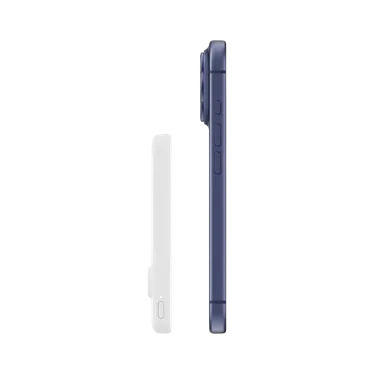 Belkin BoostCharge Slim Batterie externe magnétique Qi2 5 000 mAh 15W USB-C PD 20W Blanc – Image 3