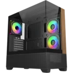 Cooler Master Elite 690 Wood Boîtier PC Midi Tower Verre trempé Noir
