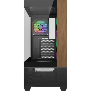 Cooler Master Elite 690 Wood Boîtier PC Midi Tower Verre trempé Noir – Image 2