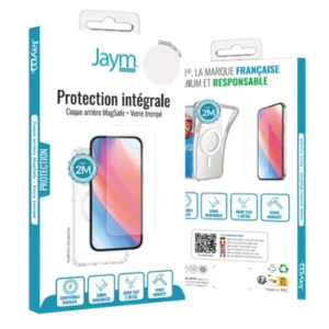 JAYM Pack Intégral Coque Renforcée MagSafe Drop Test 2 m + Verre Trempé 9H pour iPhone 17 Pro Max / 18 Pro Max