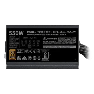 Cooler Master MWE 550 V3 Alimentation ATX 3.1 550W 80 PLUS Bronze – Image 4