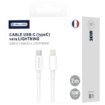 Jellico B1 Câble USB-C vers Lightning 30 W 2 m Blanc - 1