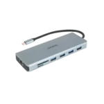 Dicota D32065 Station d’accueil USB-C 13-en-1 4K HDMI DisplayPort PD 100 W Argent - 1