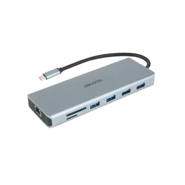 Dicota D32065 Station d’accueil USB-C 13-en-1 4K HDMI DisplayPort PD 100 W Argent - 1