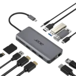 Acer HP.DSCAB.009 Adaptateur multiport USB-C 12-en-1 4K PD Argent - 1