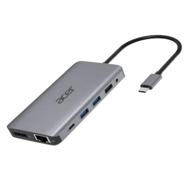 Acer HP.DSCAB.009 Adaptateur multiport USB-C 12-en-1 4K PD Argent - 2