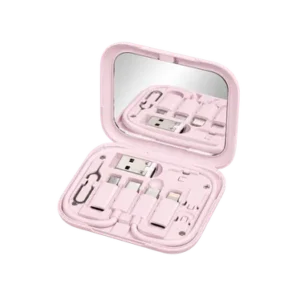 Setty – Kit de voyage 11-en-1 USB-C 60 W – Rose