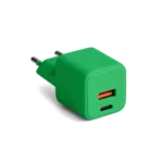 Forever Colorum Chargeur secteur GaN USB-C 30 W + USB-A 18 W Vert - 1