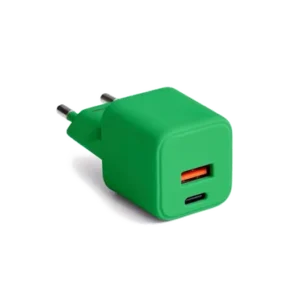 Forever Colorum Chargeur secteur GaN USB-C 30 W + USB-A 18 W Vert - 1