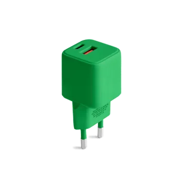 Forever Colorum Chargeur secteur GaN USB-C 30 W + USB-A 18 W Vert - 2