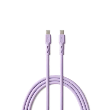 Forever Colorum Câble USB-C vers USB-C PD 60 W 1,8 m Lavande - 1