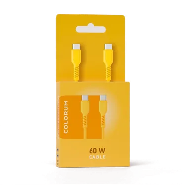 Forever Colorum Câble USB-C vers USB-C PD 60 W 1,8 m Jaune - 3
