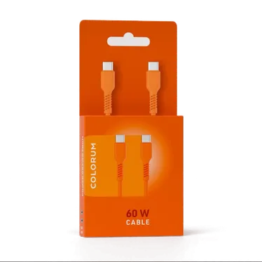 Forever Colorum Câble USB-C vers USB-C PD 60 W 1,8 m Orange - 3