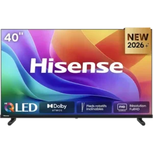 Hisense 40A5S Téléviseur QLED 40 pouces Full HD Smart TV HomeOS HDR10 Noir - vue 1