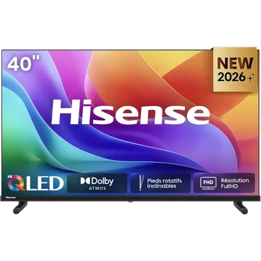 Hisense 40A5S Téléviseur QLED 40 pouces Full HD Smart TV HomeOS HDR10 Noir - vue 1