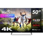 Smart Tech 50QV02K Téléviseur QLED 50 pouces 4K UHD Smart TV VIDAA HDR10 Noir - vue 1