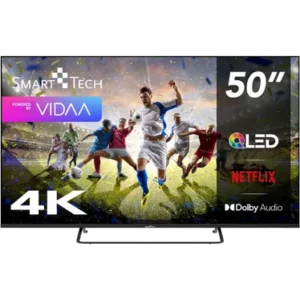 Smart Tech 50QV02K Téléviseur QLED 50 pouces 4K UHD Smart TV VIDAA HDR10 Noir - vue 1