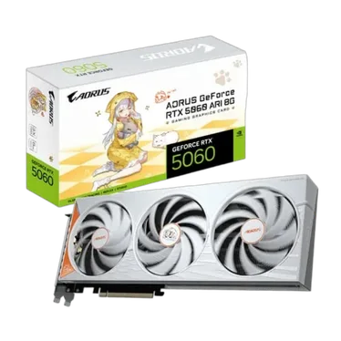 Gigabyte AORUS GeForce RTX 5060 ARI 8G 8 Go GDDR7 Blanc - vue 1